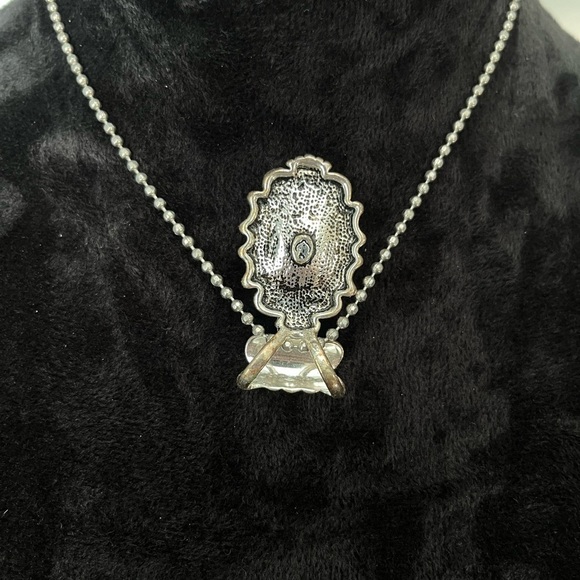3 For $20! Elegant Silver Toned Necklace with Blue Gemstone - Picture 3 of 5